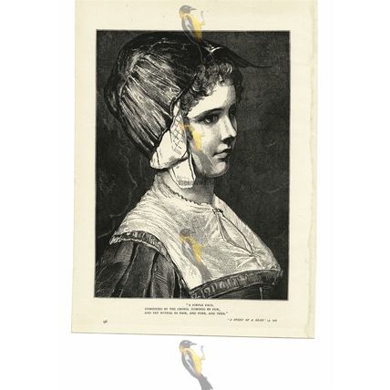 Fair, Pure, True, Study Of A Head, Victorian Beauty, Book Illustration, 1887
