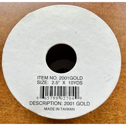 Ribbon Gold 2 1/2" x 10 yards Wired Ribbon - sealed