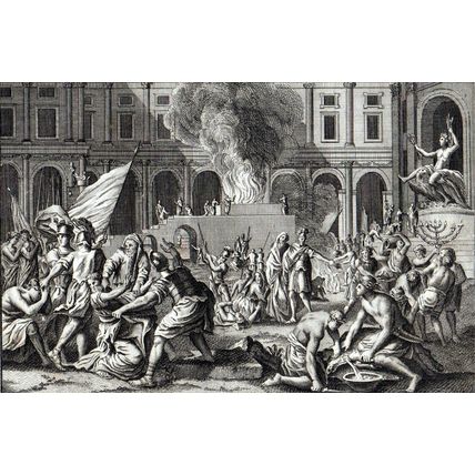 AUTHORITY OF ANTIOCHUS 1777 John Royce - Jan Luyken ANTIQUE ETCHING