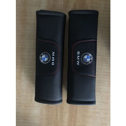 2Pcs Black High Quality Car Seat Belt Shoulder Cushion Cover Pad Fit For BMW Car
