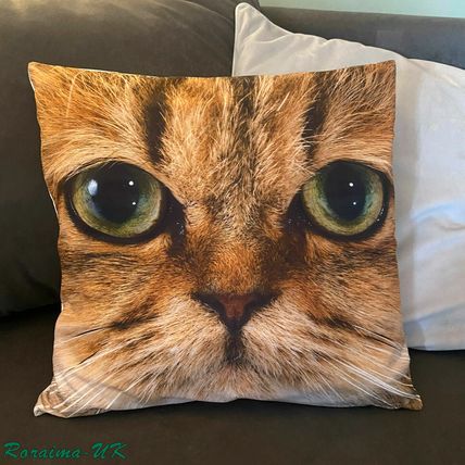 CAT Cushion Animal Cover Printed Pillow CASE Sofa Home Decor 45 x 45cm 18'' UK A