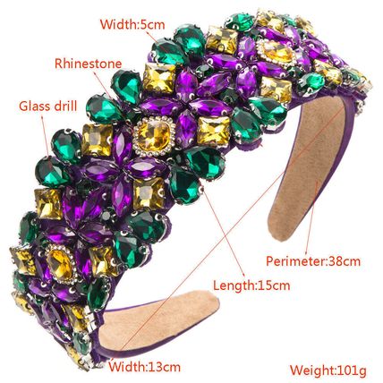 Baroque Women's Headband Embellished Jewelled Hairband Tiara Crown Wedding Party