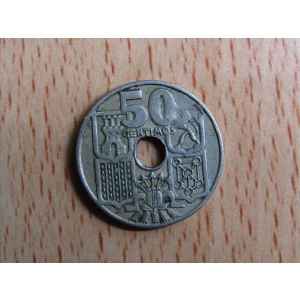 Spain 1952 Franco 1949-52* 50 Centimos Coin