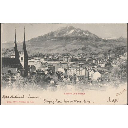 Luzern und Pilatus, 1902 - Photoglob AK