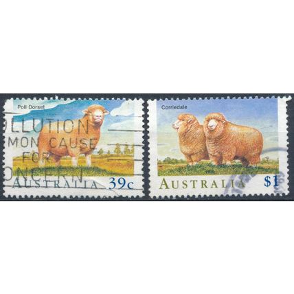 Sheep: 39c & $1 - Australia 1989 - FH - SG 1196 & 1198