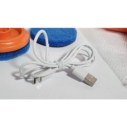 4 In 1 Electric Handheld Cleaning Brush Rechargeable Orange Black Waterproof