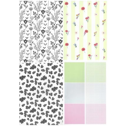 A4 Printed Paper. 10 Sheets In Assorted Designs. Cardmaking, Scrapbooking. Craft