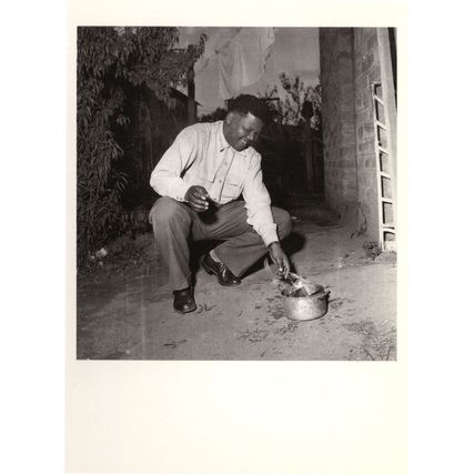 Nelson Mandela Burning His Press Pass African Photo Postcard