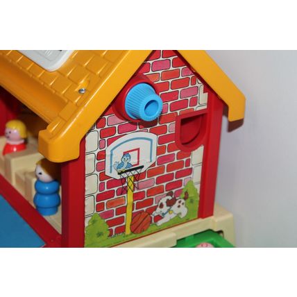 VTG Fisher Price Little People School House Playground Bus 80s Toys 2550 Set