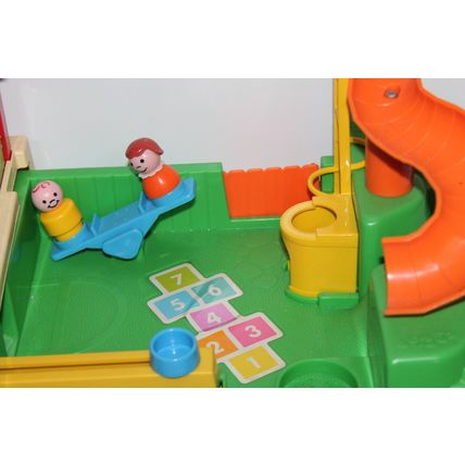 VTG Fisher Price Little People School House Playground Bus 80s Toys 2550 Set