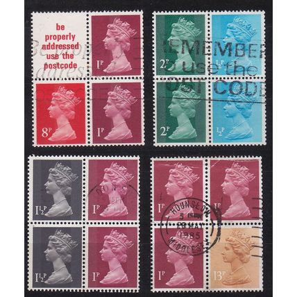 ENGLAND GREAT BRITAIN [Zdr] Lot ( O/used ) [16] Machin se-tenant div. 4er