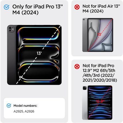 Spigen for Ipad Pro 13 Inch Case M4 (2024) with Pencil Holder, Enzo Aramid Aeroc