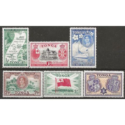 Tonga 1951 SG95-100 Treaty of Friendship Set Mounted Mint