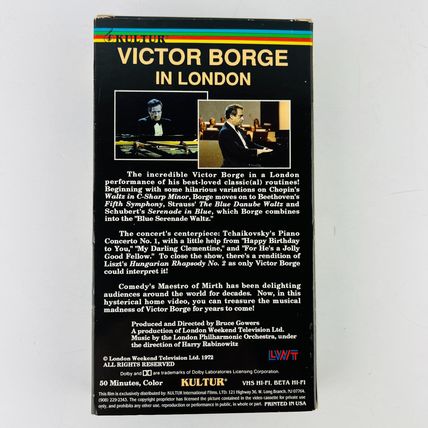 Victor Borge – In London VHS Video Tape