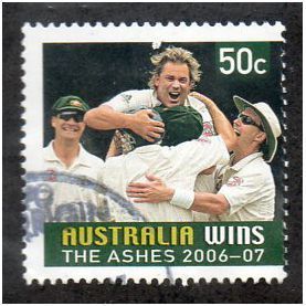 AUS 2007 50c 'AUSTRALIA WINS THE ASHES' FINE USED (EBID14988)