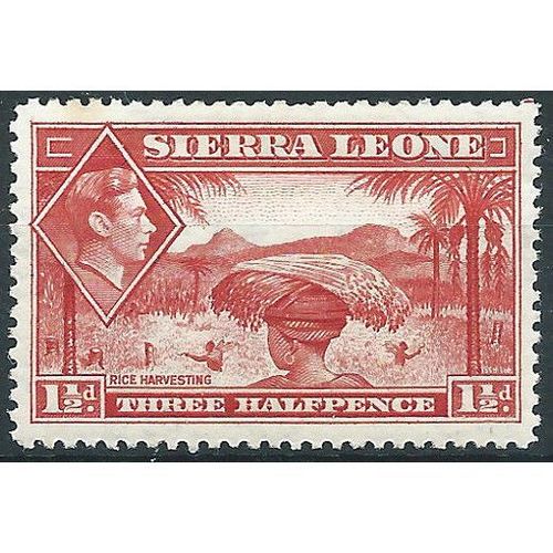 Sierra Leone 1938 SG190 1 1/2d Scarlet Mounted Mint ....