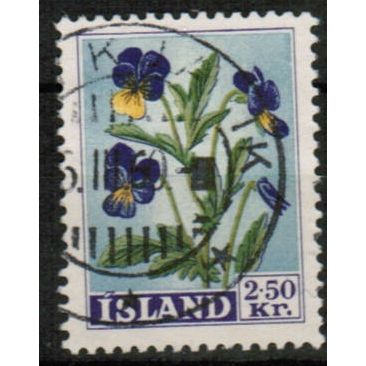 1958 Iceland - Flower (pansy) 2.50k - used Scott #310