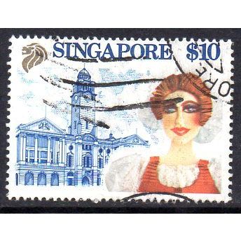 Singapore 1990 Tourism definitives $10 value, used, SG 636