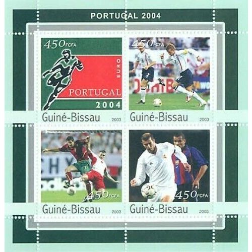 GUINE BISSAU 2003 SHEET MNH FOOTBALL EURO CUP PORTUGAL FUTBOL SOCCER SPORTS 1