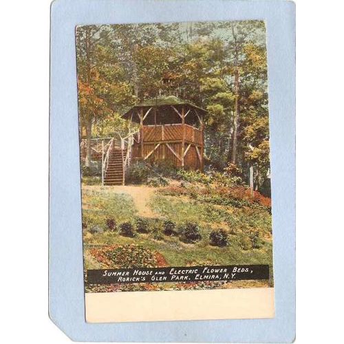 New York Elmira Summer House & Electric Flower Beds Rorick Glen Park ny_bo~997