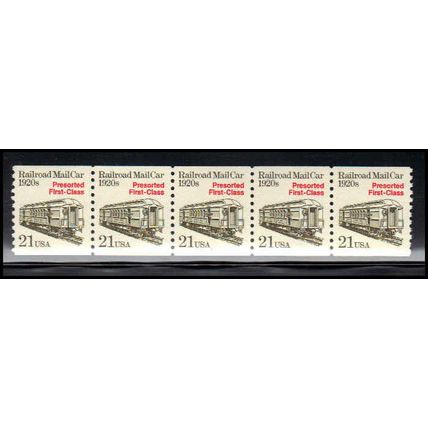 2265 21c Mail Car Very Fine MNH Dry Gum PNC 1/5 X1212