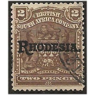 Rhodesia 1909 SG102 2d Brown RHODESIA Very Fine Used ...