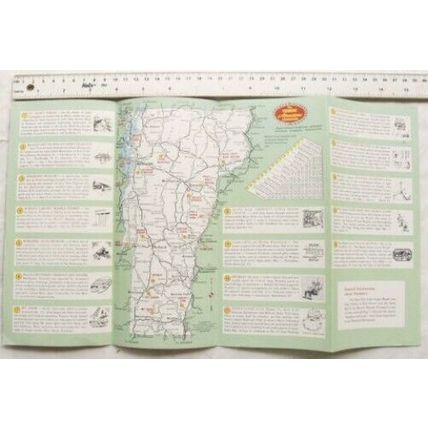 1960 Vermont Attractions Map & Guide