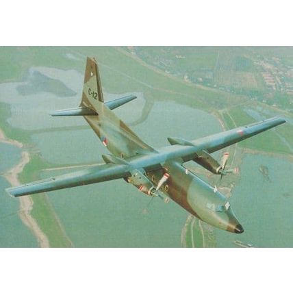 F-27 Troopship Rare Plane Aircraft German Luchtvaart Military Museum Postcard