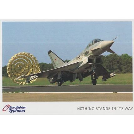 Eurofighter Tycoon DA1 Nothing Stands In Its Way Military Plane Rare Postcard