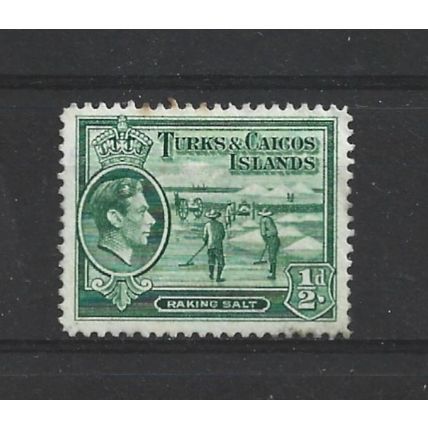 Turks&Caicos.SG195 1/2d Raking Salt (Green).Colour Unchecked.Mounted Mint.Aug24l