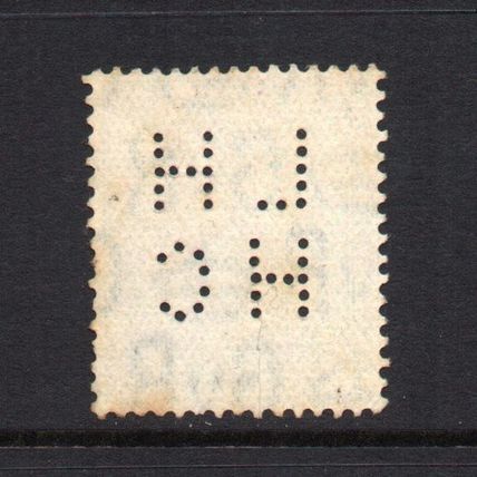 George V - 1924-26 - 9d Olive-Green (sg427) Used (LHHC Perfin)