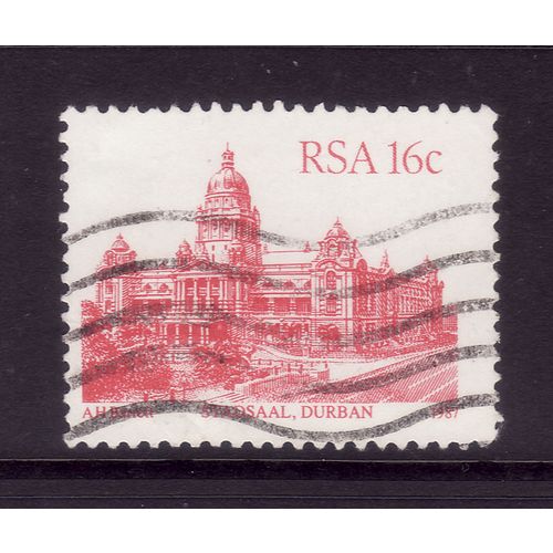 SOUTH AFRICA 1982 BUILDINGS 16c RED STADSAAL DURBAN SG521a FINE USED#3