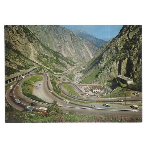 GOTTHARDSTRASSE, SWITZERLAND unused vintage postcard GOTTHARD PASS =