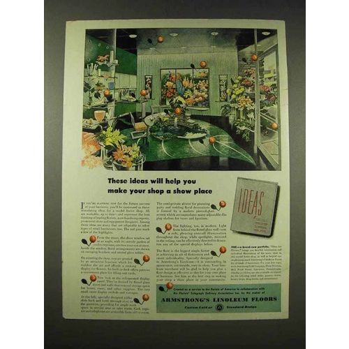 1944 Armstrong's Linoleum Floors Ad - Shop a Show Place