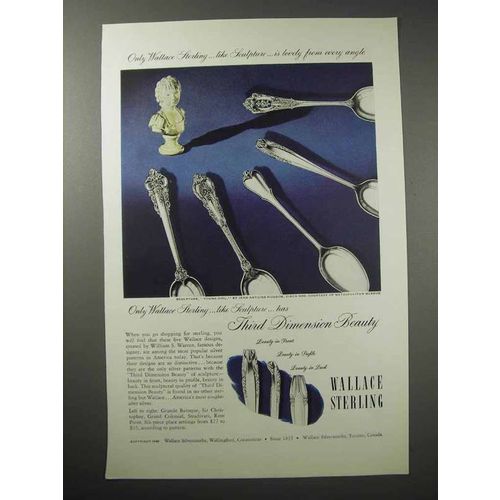 1949 Wallace Silverware Ad - Grande Baroque +
