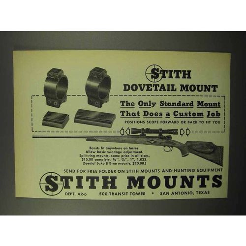 1955 Stith Dovetail Mount Ad - Does a Custom Job