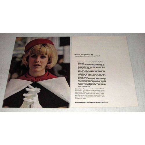 1969 American Airlines Ad - People Like Talking To Me