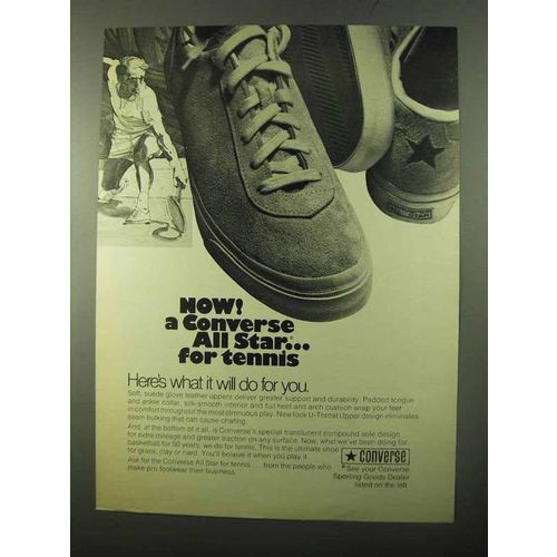 1971 Converse All Stars Shoes Ad - For Tennis