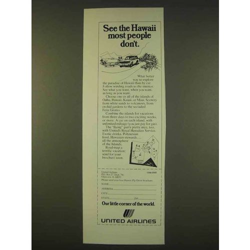 1976 United Airlines Ad - See Hawaii Most People Don't
