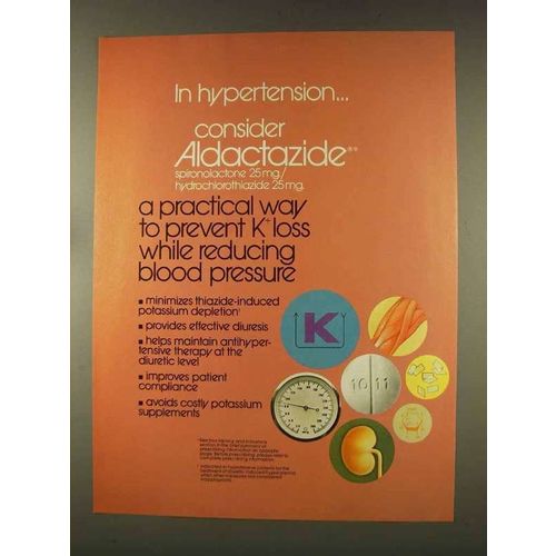 1977 Aldactazide Medicine Ad - In Hypertension