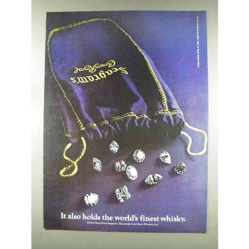1977 Seagram's Crown Royal Ad - Holds World's Finest