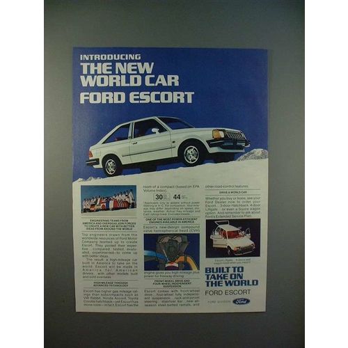 1980 Ford Escort Car Ad - The New World Car