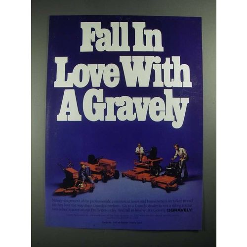1987 Gravely Riding Tractor, Two-Wheel Tractor and Pro Series Mowers Ad
