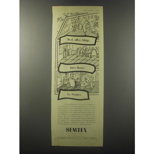 1955 Semtex Flooring Ad - Mod. Offce. Bldgs. Have floors by Semtex