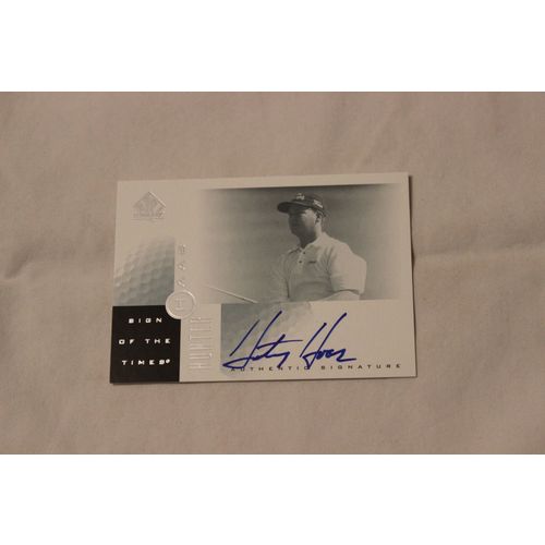 HUnter Hass SP Authentic Golf 2001 Sign Of The Times Autograph-HH