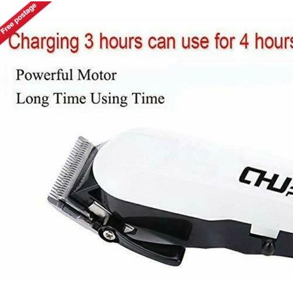 Precision Steel Cutter Head Electric Mega Taper Hair Clipper LCD USB charging UK