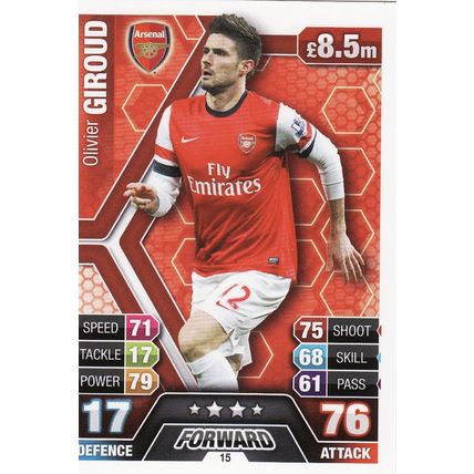 Match Attax 2013/2014 15 Olivier Giroud Arsenal