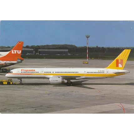 Hispania Boeing B757 Civil Aviation Postcard (A18842)