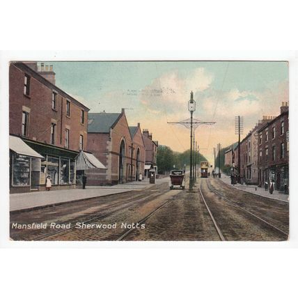 Mansfield Road Sherwood Postcard Nottingham 1913 Clumber Series