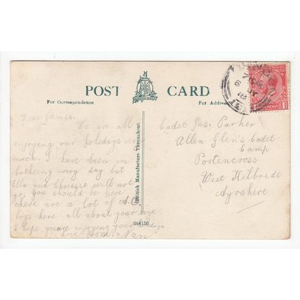 East Bay Dunoon Postcard 1918 Argyllshire